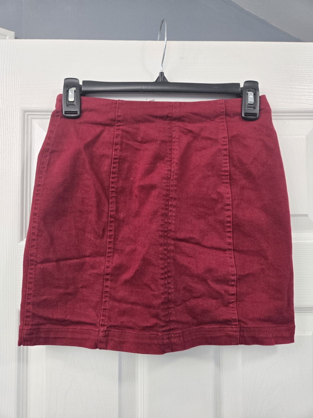 Altar'd State Women's Brick Red Mini Skirt - Classic Straight Fit